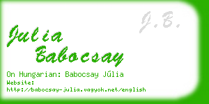 julia babocsay business card