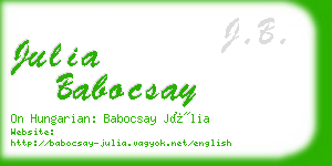 julia babocsay business card